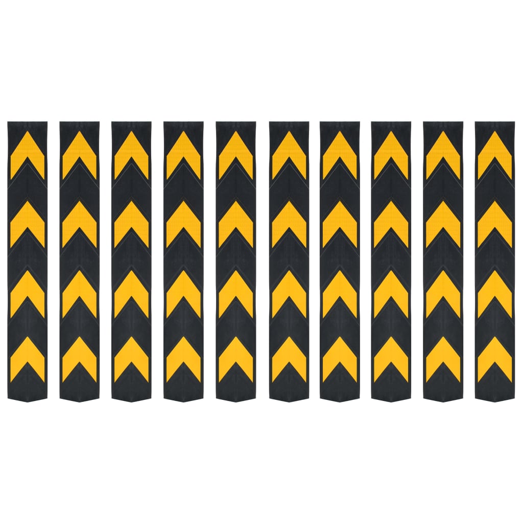 vidaXL Προστατευτικά Γωνιών Γκαράζ Ανακλαστικά 10 τεμ 80 εκ. Καουτσούκ