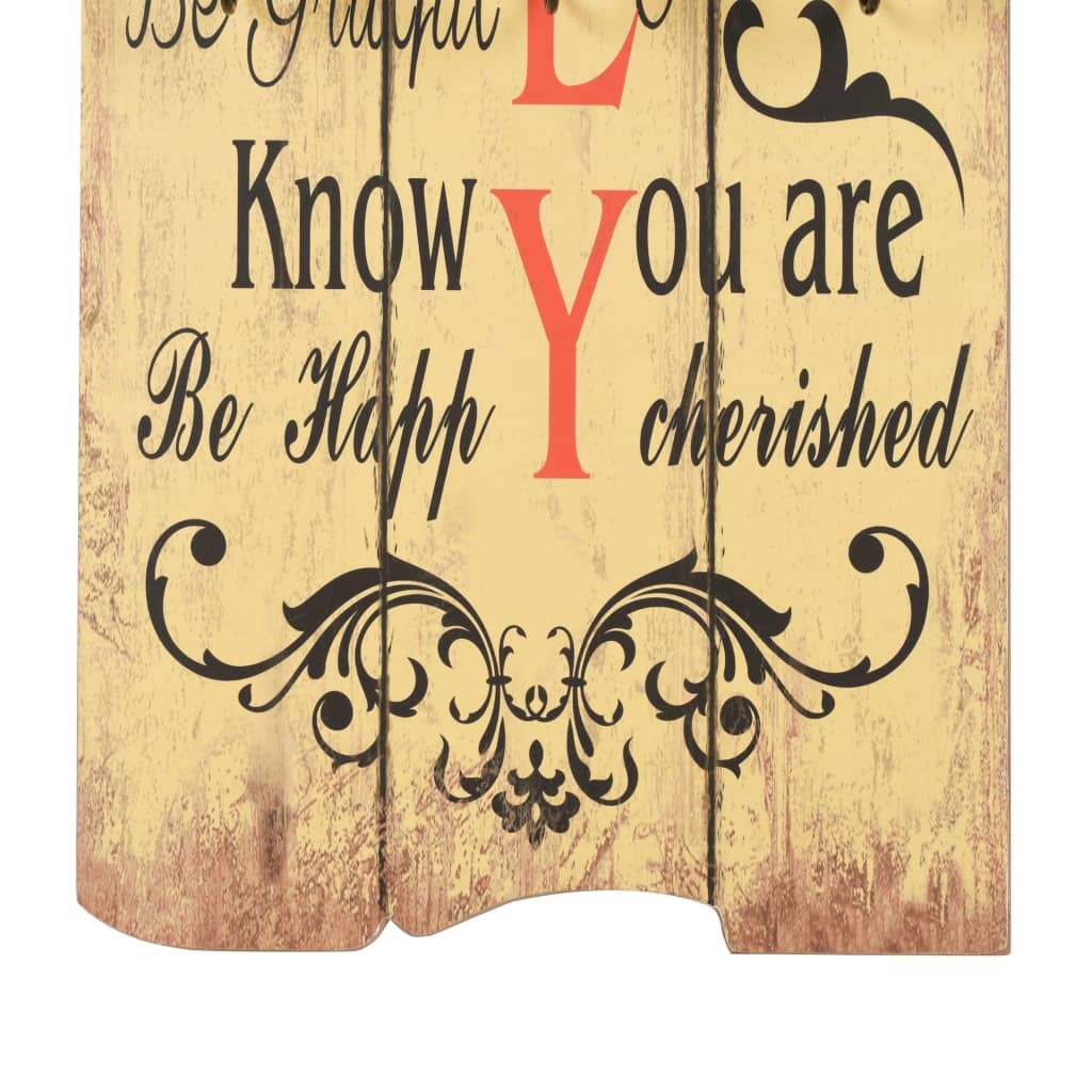 vidaXL Κρεμάστρα Τοίχου «FAMILY» με 6 Γάντζους 120 x 40 εκ.