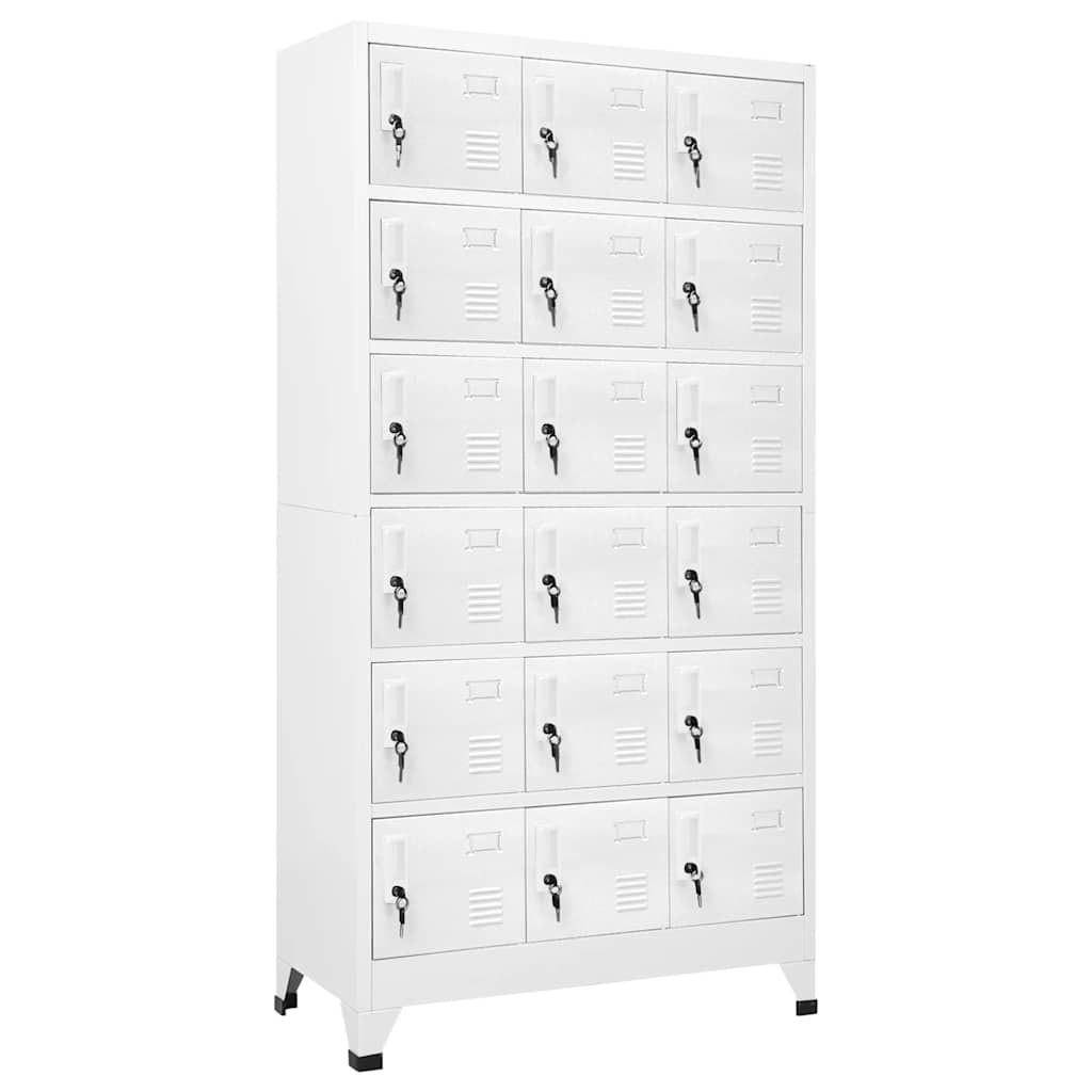 vidaXL Φοριαμός 90 x 40 x 180 εκ. Μεταλλικός με 18 Τμήματα