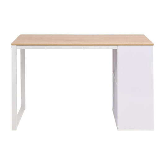 vidaXL Γραφείο Δρυς και Λευκό 120 x 60 x 75 εκ.
