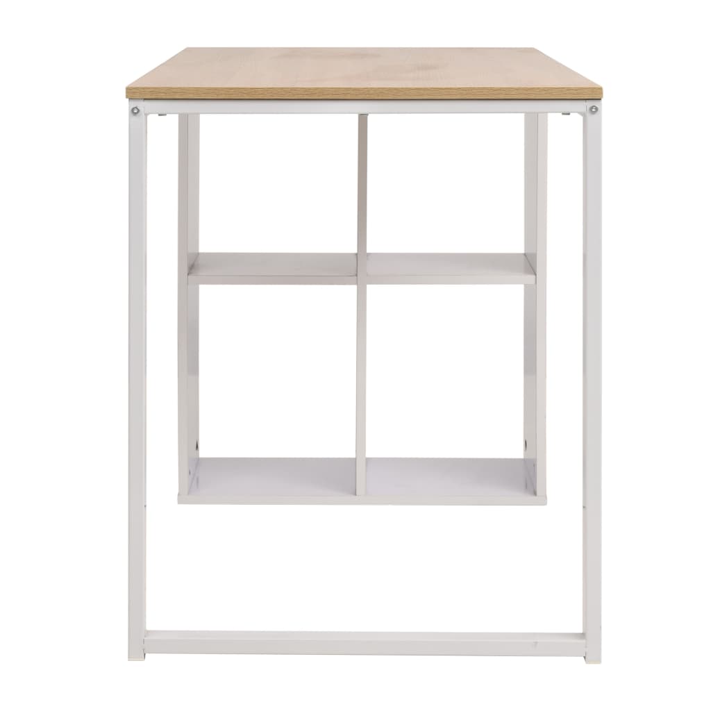 vidaXL Γραφείο Δρυς και Λευκό 120 x 60 x 75 εκ.