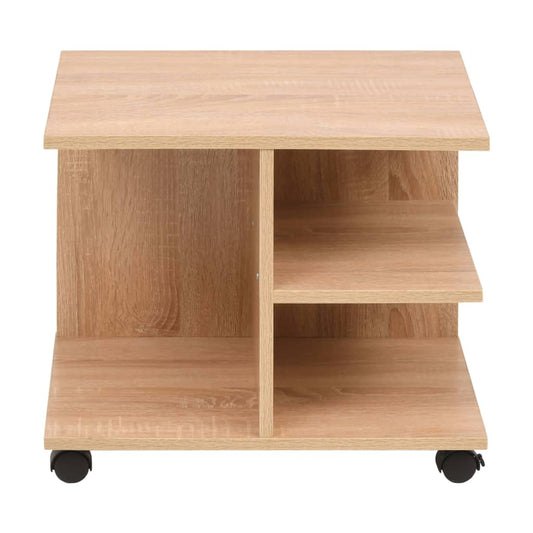 vidaXL Ραφιέρα με Ρόδες Χρώμα Δρυός 50 x 35 x 42 εκ.