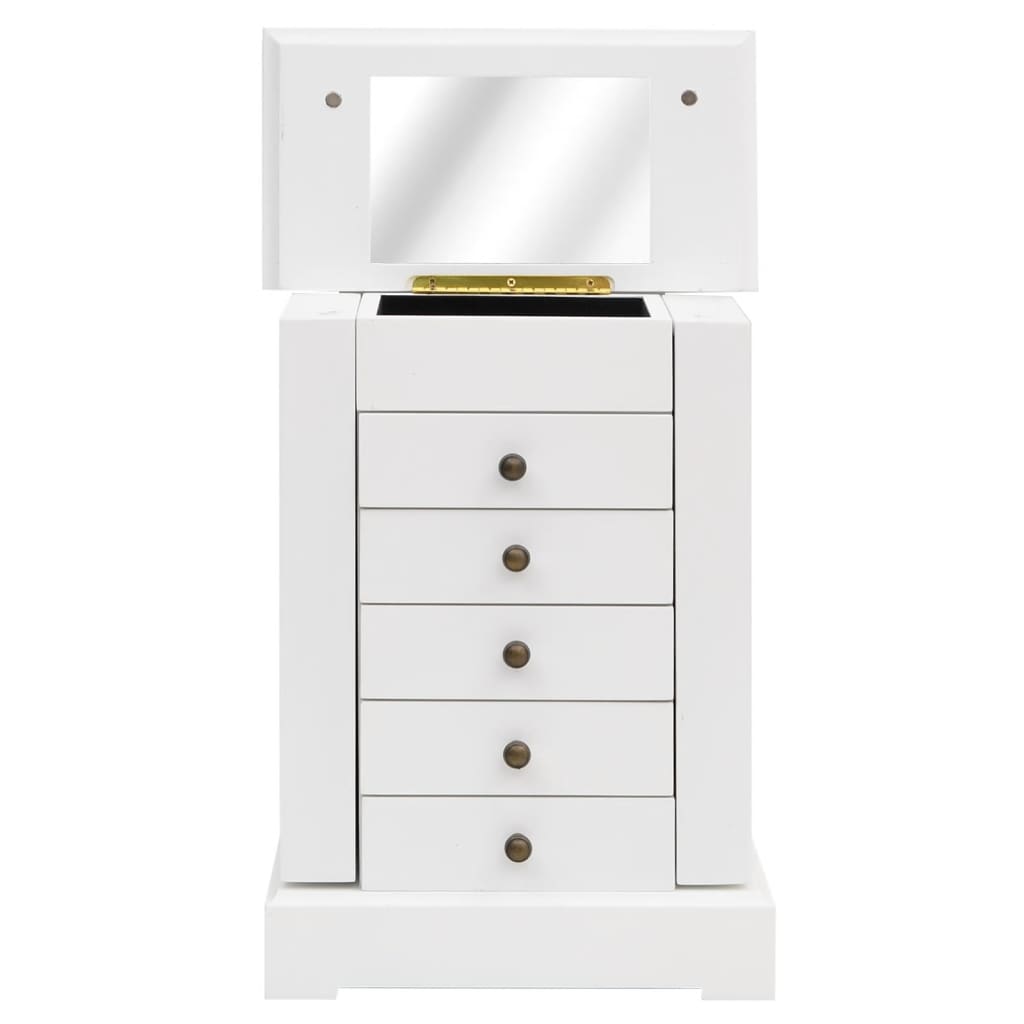 vidaXL Κοσμηματοθήκη με Καθρέφτη 25 x 13,5 x 34 εκ. από MDF