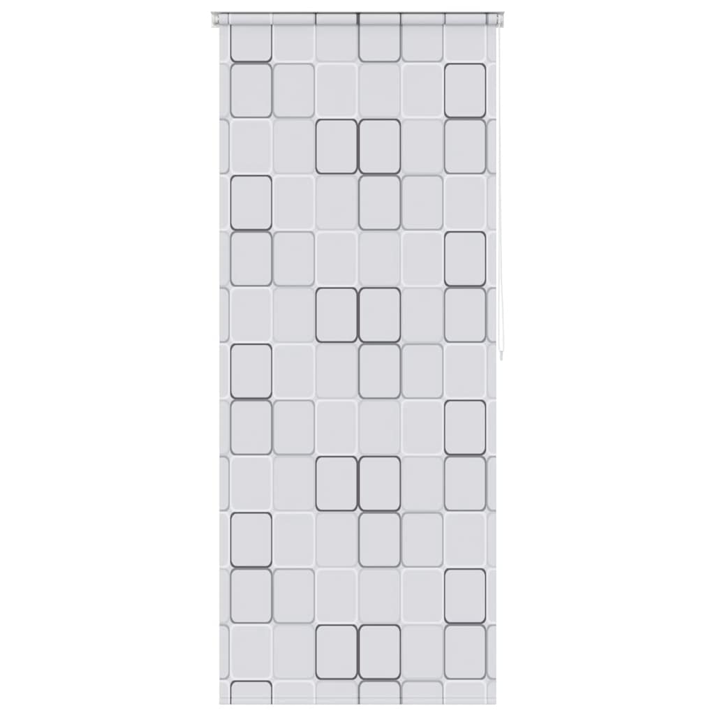 vidaXL Κουρτίνα Μπάνιου Ρολό Τετράγωνο Σχέδιο 80 x 240 εκ.