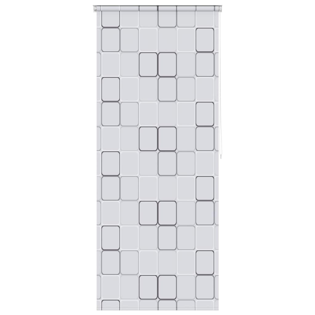 vidaXL Κουρτίνα Μπάνιου Ρολό Τετράγωνο Σχέδιο 100 x 240 εκ.