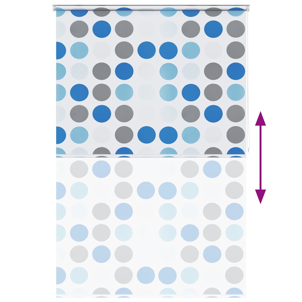 vidaXL Κουρτίνα Μπάνιου Ρολό Σχέδιο Κύκλοι 140 x 240 εκ.