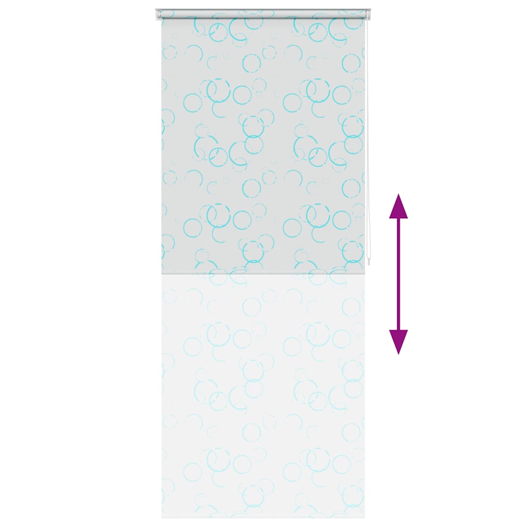 vidaXL Κουρτίνα Μπάνιου Ρολό Σχέδιο Φυσαλίδες 80 x 240 εκ.