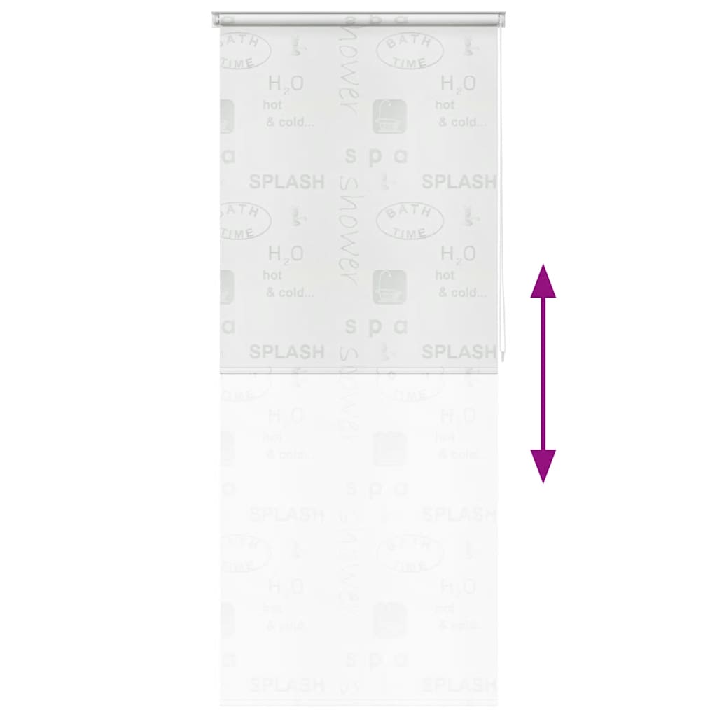 vidaXL Κουρτίνα Μπάνιου Ρολό Σχέδιο Πιτσιλιά 80 x 240 εκ.