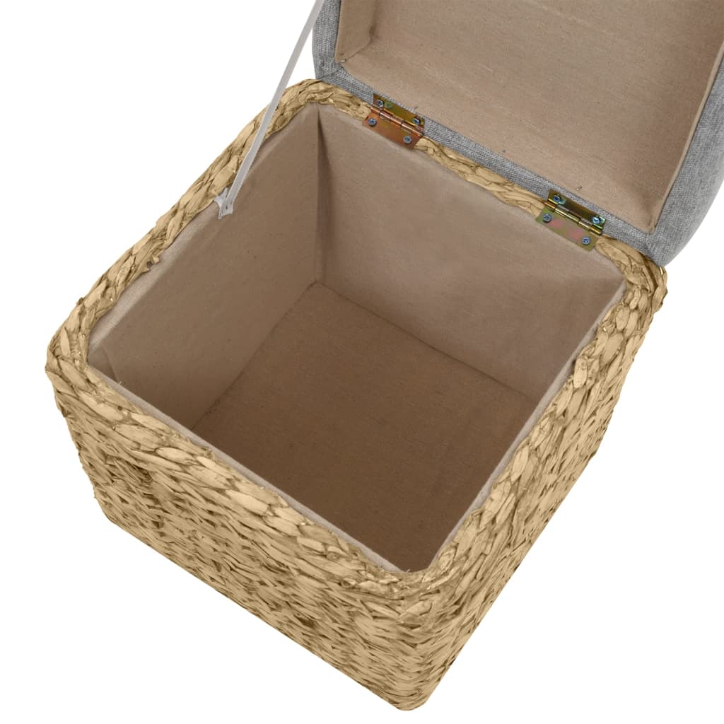 vidaXL Σετ Σκαμπό 2 Τεμαχίων Γκρι από Seagrass