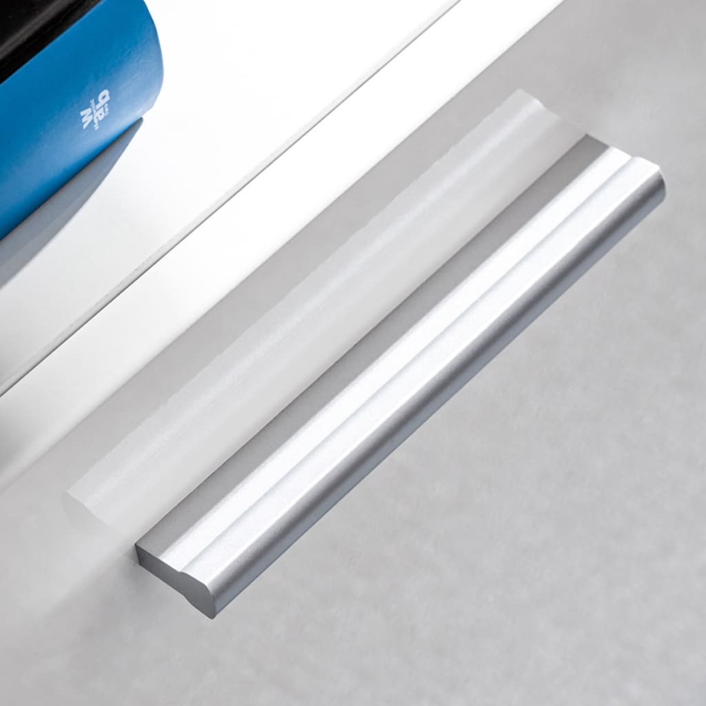 vidaXL Σύνθετο Τηλεόρασης 5 τεμ. Γυαλιστερό Λευκό με Φωτισμό LED