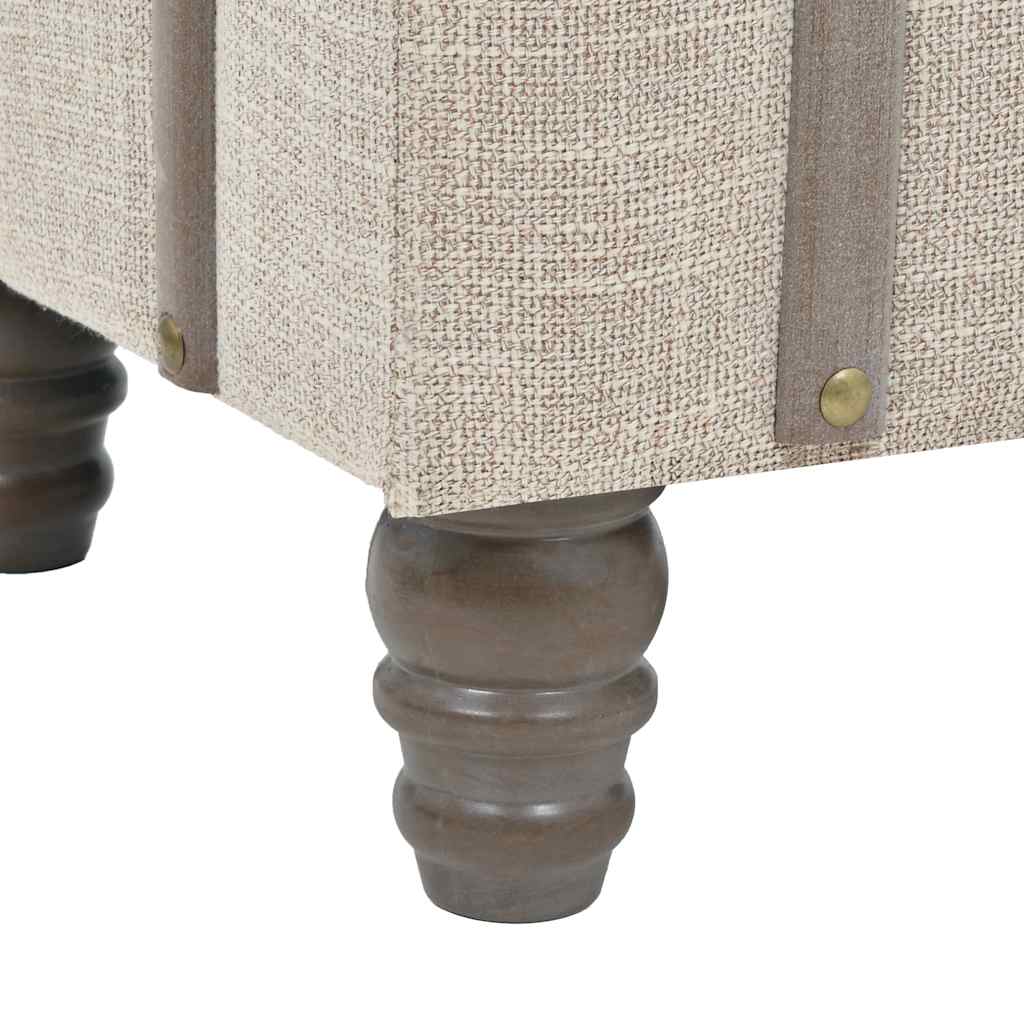 vidaXL Πάγκος Αποθήκευσης 111 x 34 x 37 εκ. από Μασίφ Ξύλο και Ατσάλι