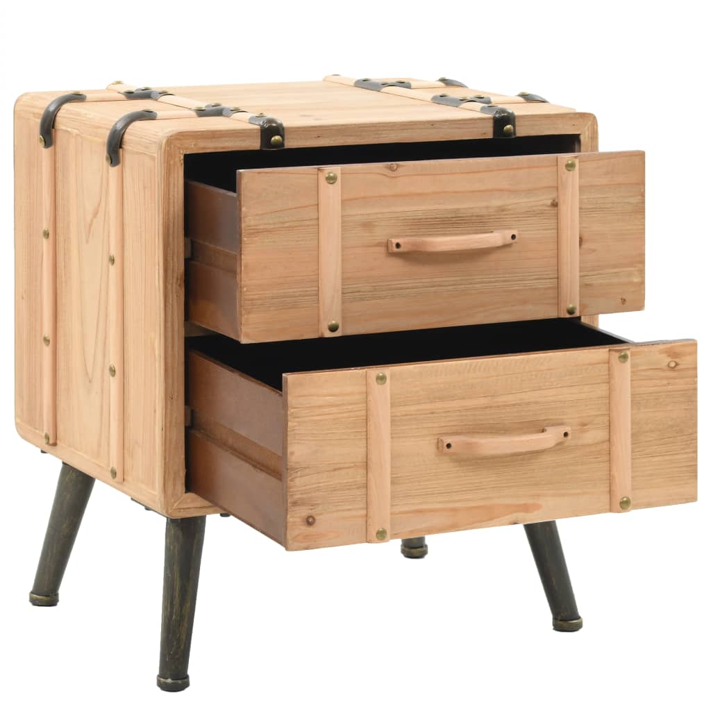 vidaXL Κομοδίνο 50 x 35 x 57 εκ. από Μασίφ Ξύλο Ελάτης