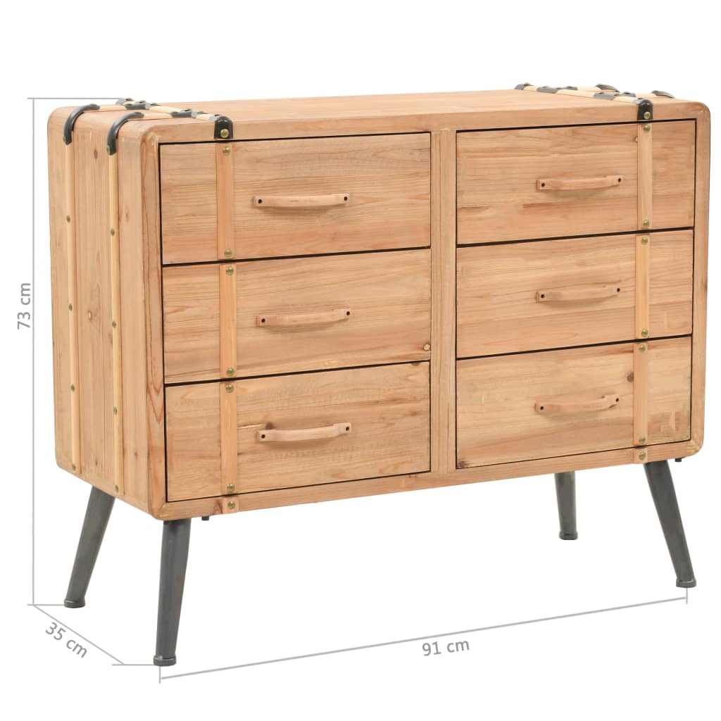 vidaXL Συρταριέρα 91 x 35 x 73 εκ. από Μασίφ Ξύλο Ελάτης