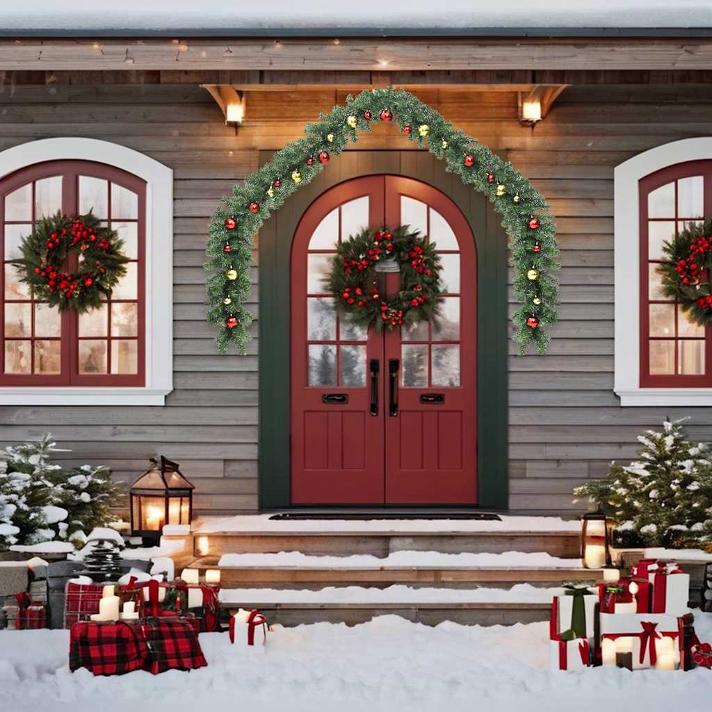 vidaXL Γιρλάντα Χριστουγεννιάτικη Στολισμένη με Μπάλες / LED 5 μ.