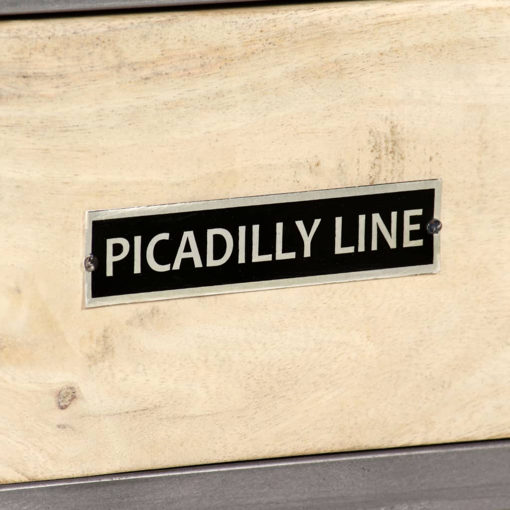 vidaXL Έπιπλο Τηλεόρασης 120x30x45 εκ. από Μασίφ Ξύλο Μάνγκο & Ατσάλι