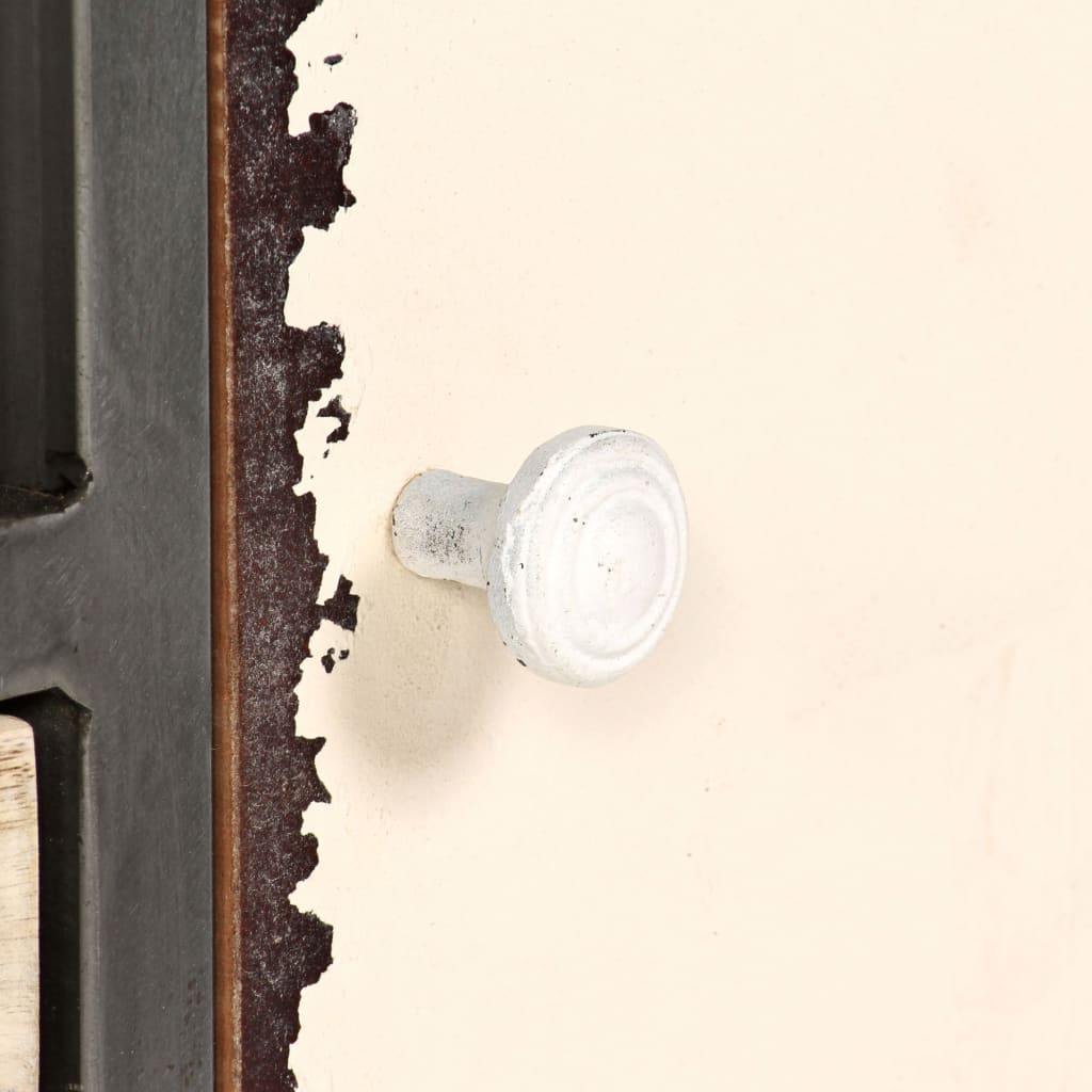 vidaXL Έπιπλο Τηλεόρασης 120x30x45 εκ. από Μασίφ Ξύλο Μάνγκο & Ατσάλι