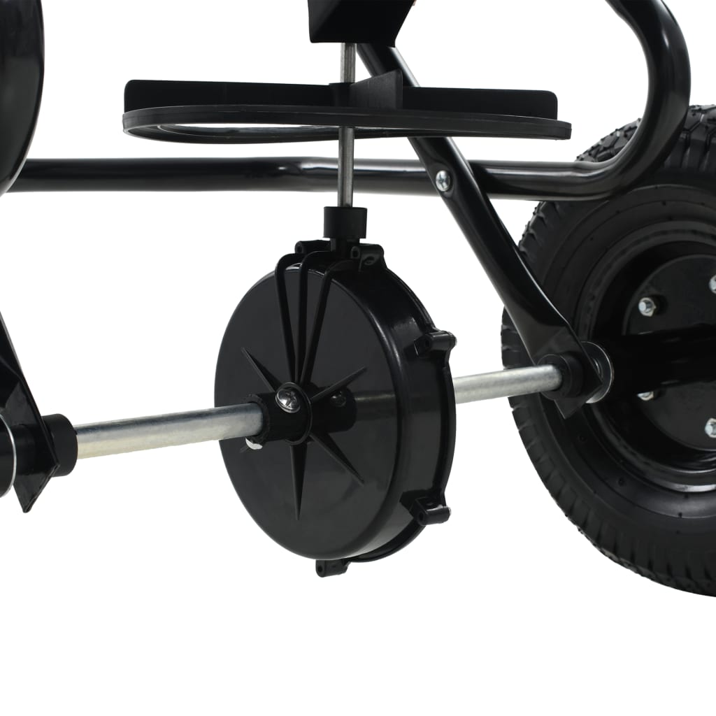 vidaXL Διανομέας Αλατιού Ελκόμενος 45 L 125x74x79 εκ. από PVC/Ατσάλι