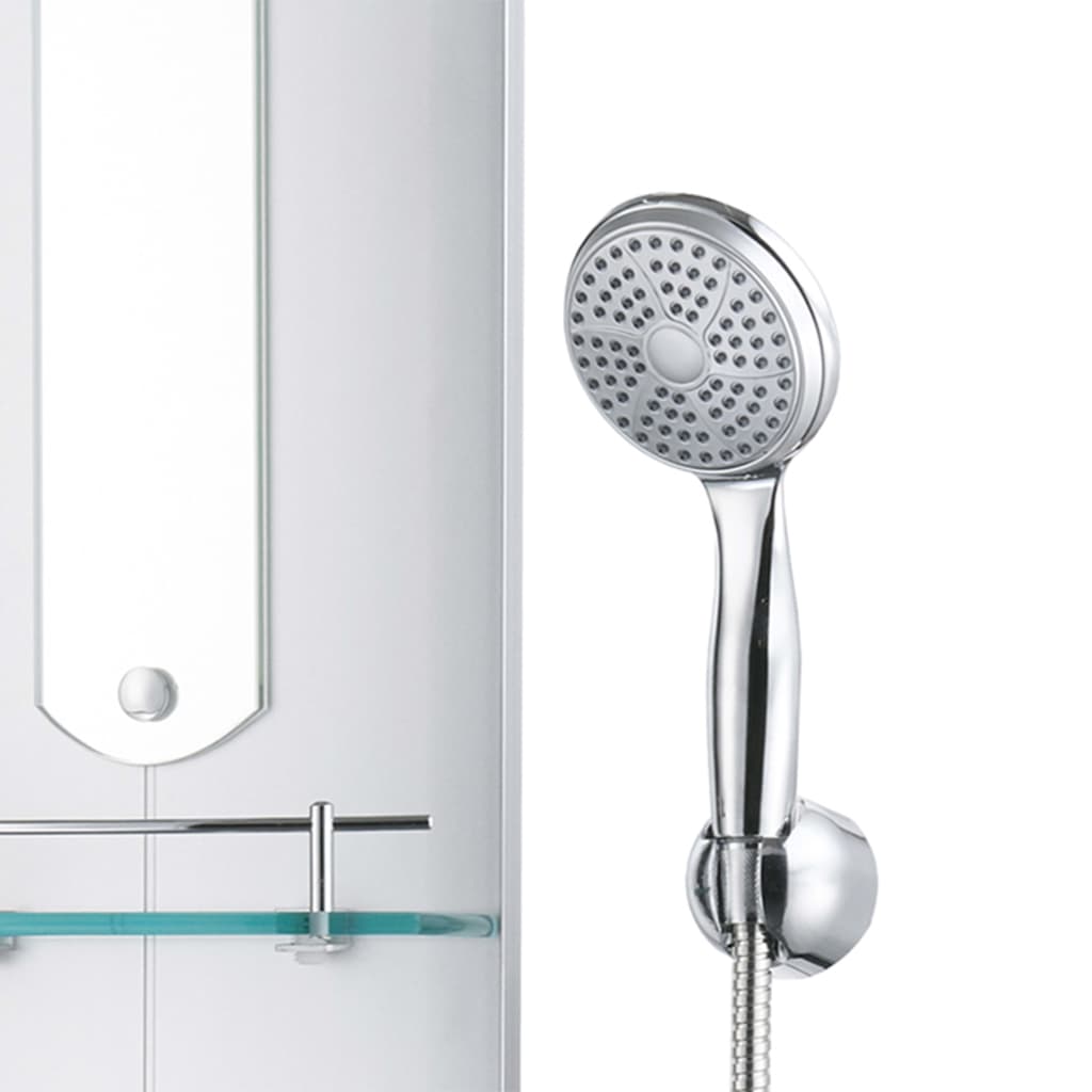 vidaXL Στήλη Ντους Υδρομασάζ Ασημί 25 x 43 x 120 εκ.