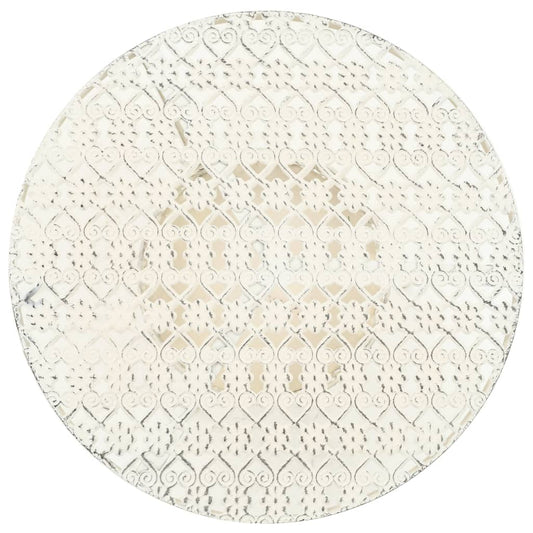vidaXL Τραπέζι Bistro Vintage Στρογγυλό Λευκό 40 x 70 εκ. Μεταλλικό