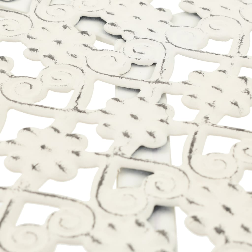 vidaXL Τραπέζι Bistro Vintage Στρογγυλό Λευκό 40 x 70 εκ. Μεταλλικό