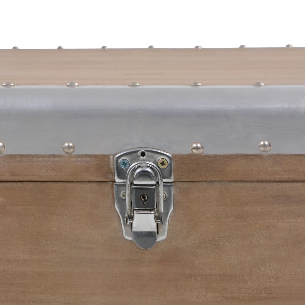 vidaXL Μπαούλο Αποθήκευσης Καφέ 91 x 52 x 40 εκ. από Μασίφ Ξύλο Ελάτης