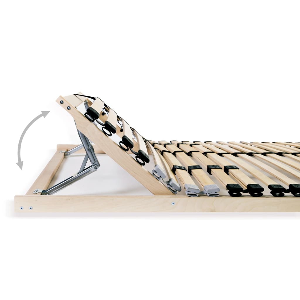 vidaXL Τελάρο Κρεβατιού με 28 Σανίδες & 7 Ζώνες 80 x 200 εκ.