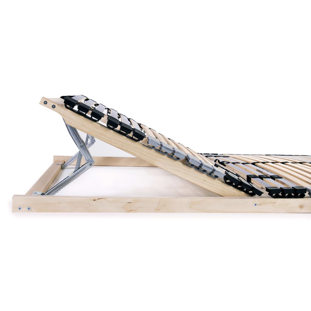 vidaXL Τελάρο Κρεβατιού με 42 Σανίδες & 7 Ζώνες 90 x 200 εκ.