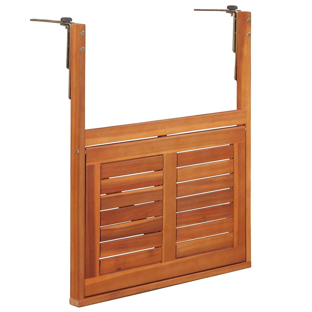 vidaXL Τραπέζι Μπαλκονιού Κρεμαστό 64,5x44x80 εκ. Μασίφ Ξύλο Ακακίας