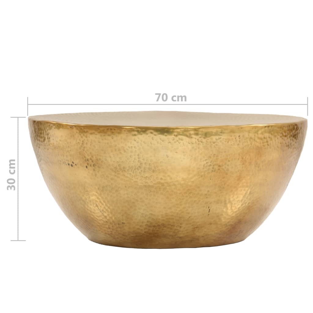vidaXL Τραπεζάκι Σαλονιού Hammered Μπρούτζινο 70x30 εκ. από Αλουμίνιο