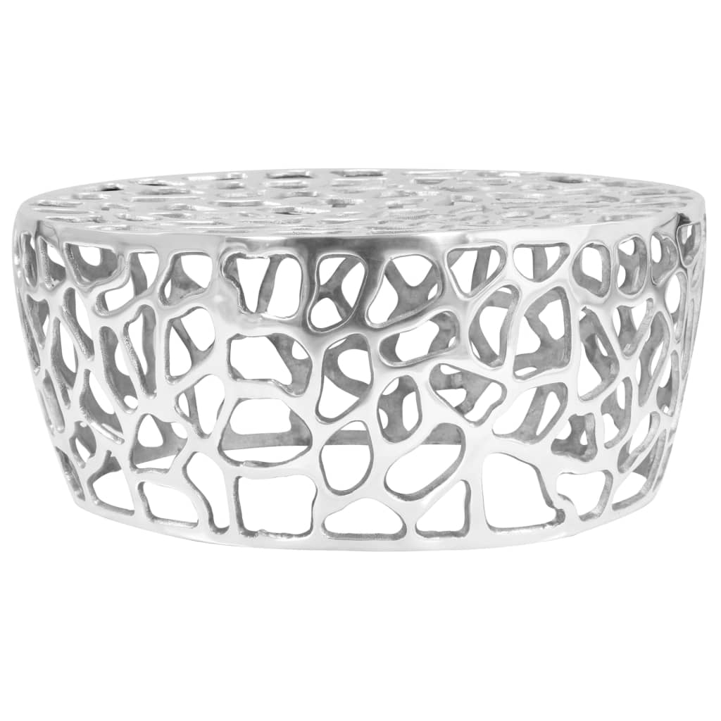 vidaXL Τραπεζάκι Σαλονιού Ασημί 70 x 30 εκ. από Χυτό Αλουμίνιο