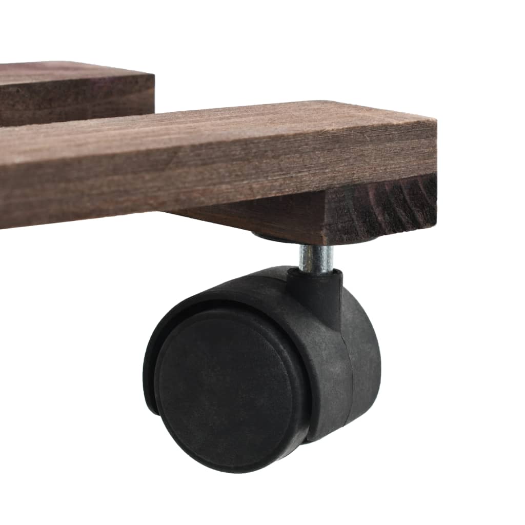 vidaXL Βάσεις για Γλάστρες με Ρόδες 4 τεμ. 25 x 25 εκ. από Ξύλο Κέδρου