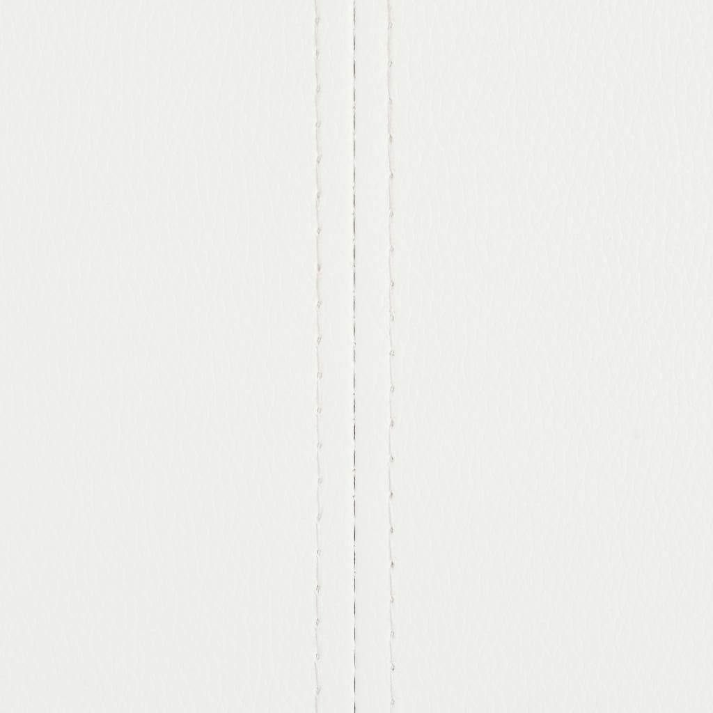 vidaXL Καρέκλες Τραπεζαρίας «Πρόβολος» 4 τεμ. Λευκές Συνθετικό Δέρμα