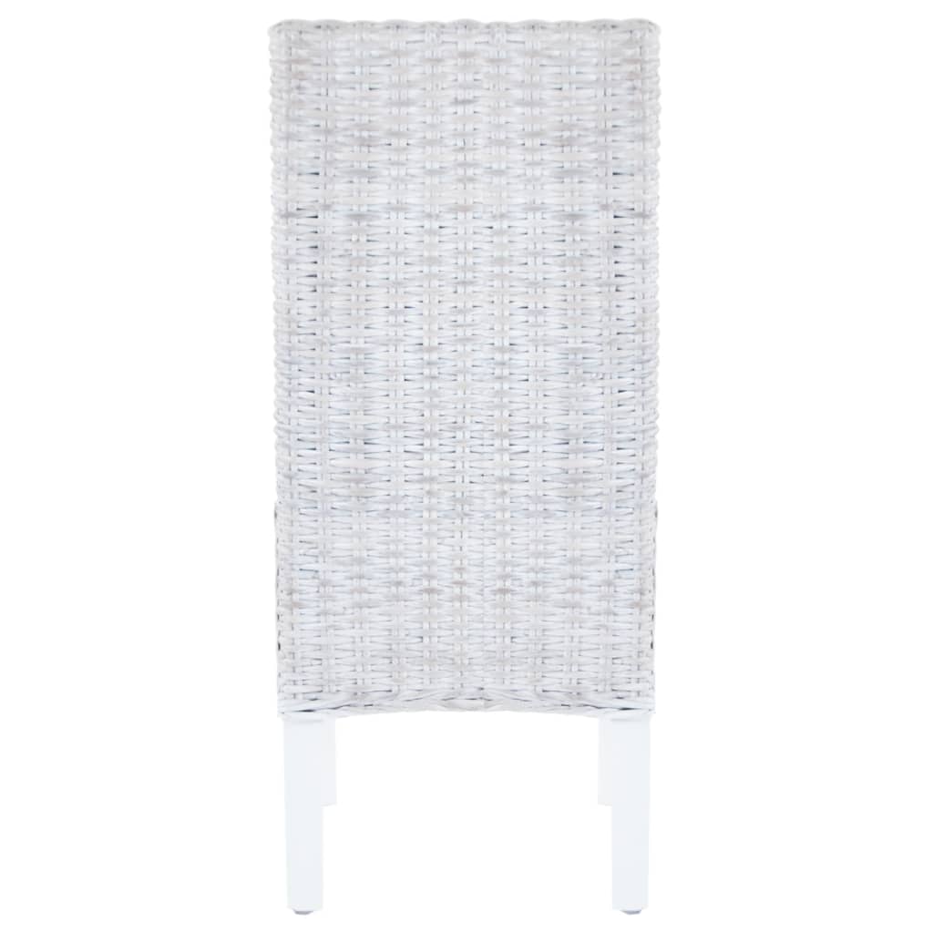 vidaXL Καρέκλες Τραπεζαρίας 2 τεμ. Αν. Καφέ από Ρατάν Kubu Ξύλο Μαόνι