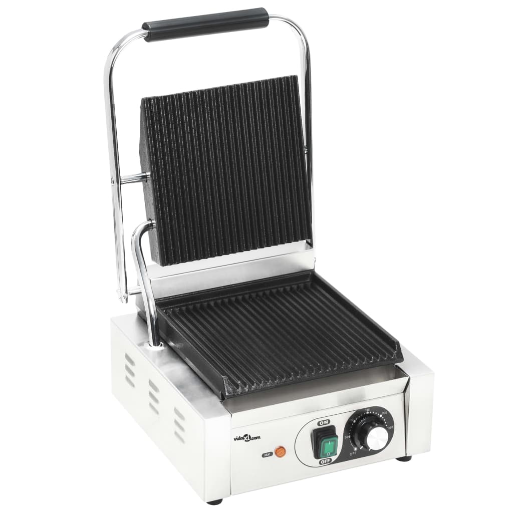 vidaXL Τοστιέρα Ραβδωτή Panini 1800 W 31x30,5x20 εκ. Ανοξείδωτο Ατσάλι