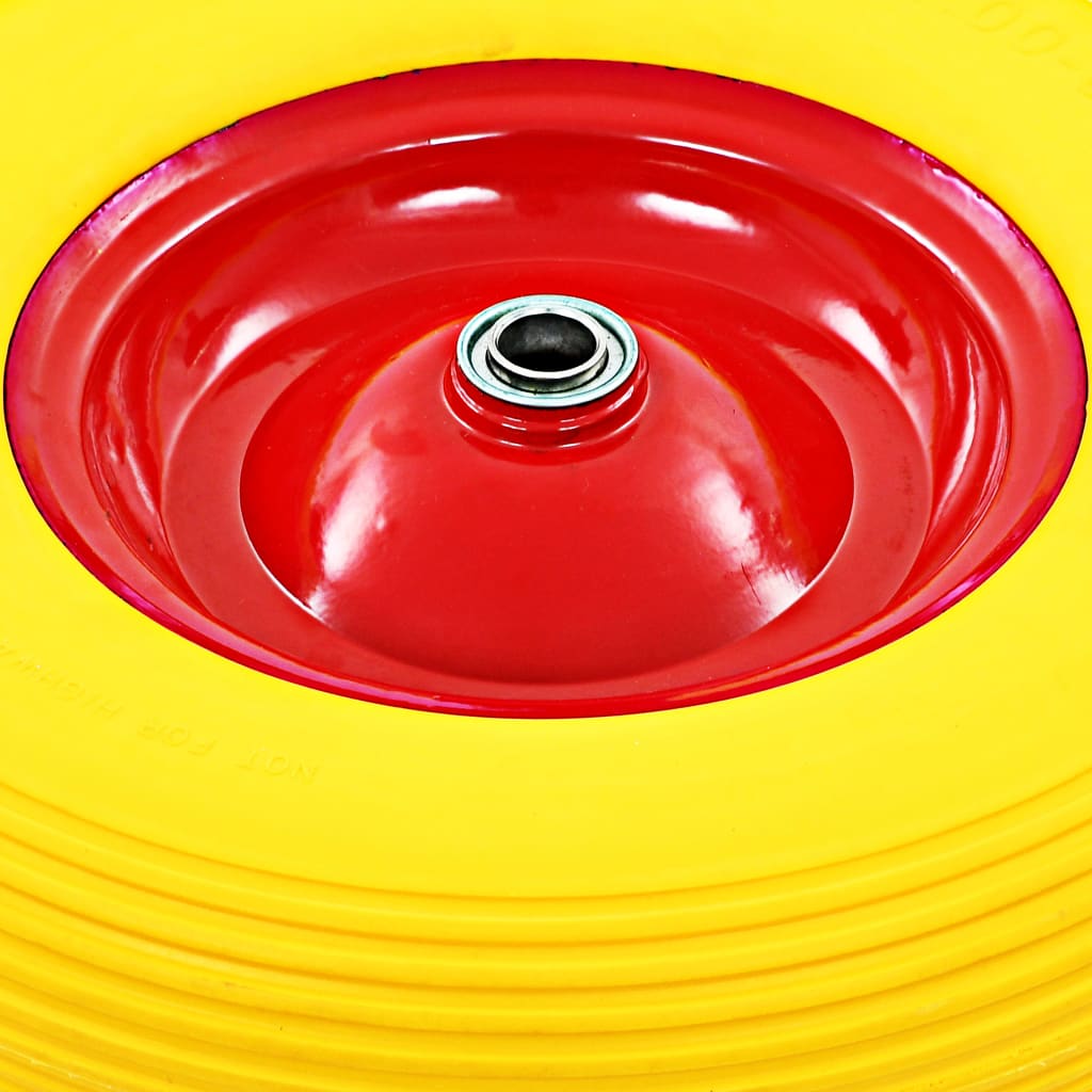 vidaXL Ρόδα για Καρότσι 4.00-8 390 χιλ. Συμπαγής Πολυουρεθάνη με Άξονα