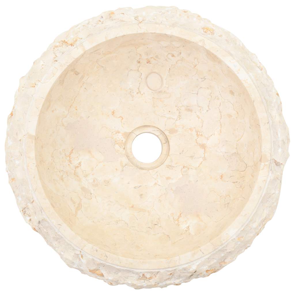 vidaXL Νιπτήρας Κρεμ 40 x 12 εκ. Μαρμάρινος