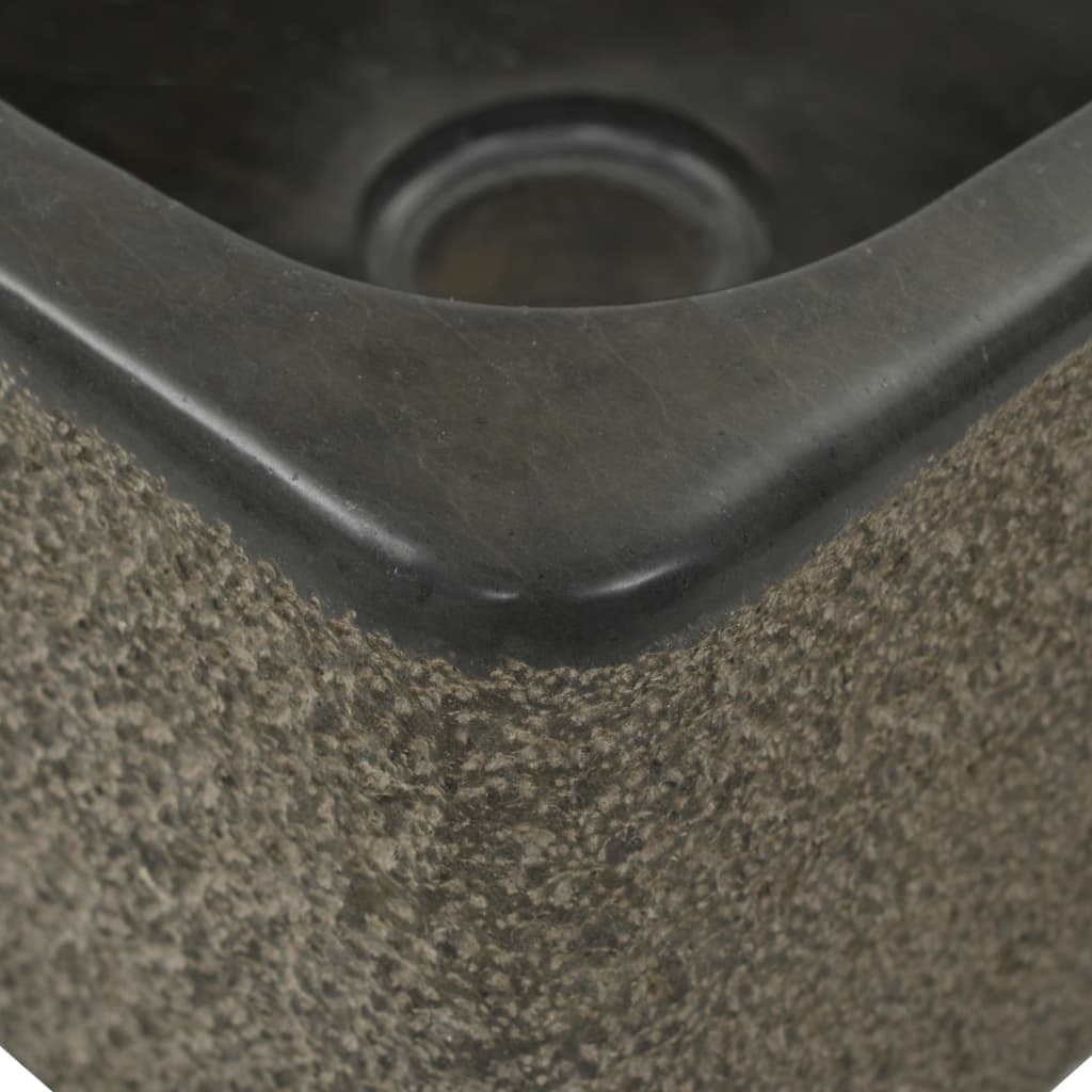 vidaXL Νιπτήρας Μαύρος 30 x 30 x 15 εκ. από Riverstone