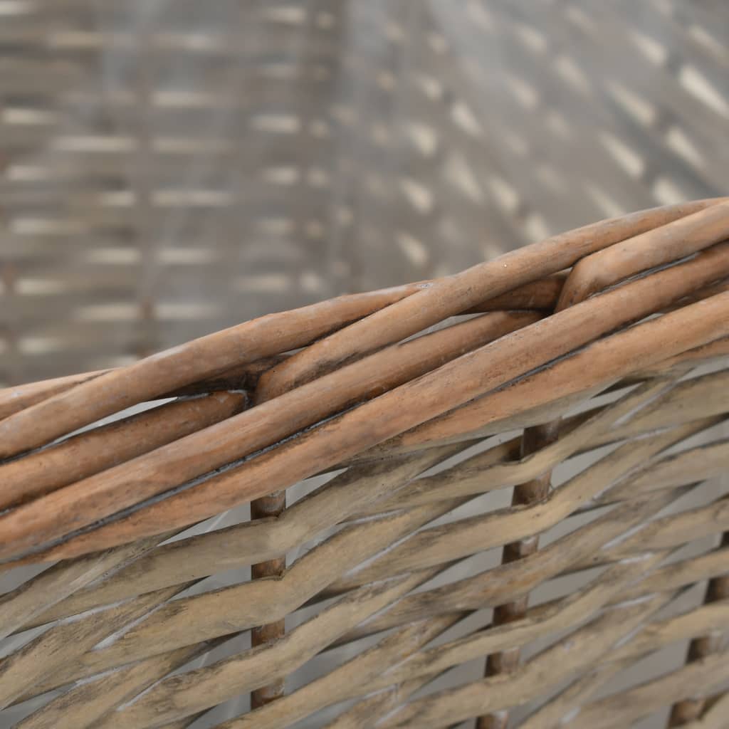 vidaXL Γλάστρες Υπερυψωμένες 3 τεμ. Wicker με Επένδυση Πολυαιθυλενίου