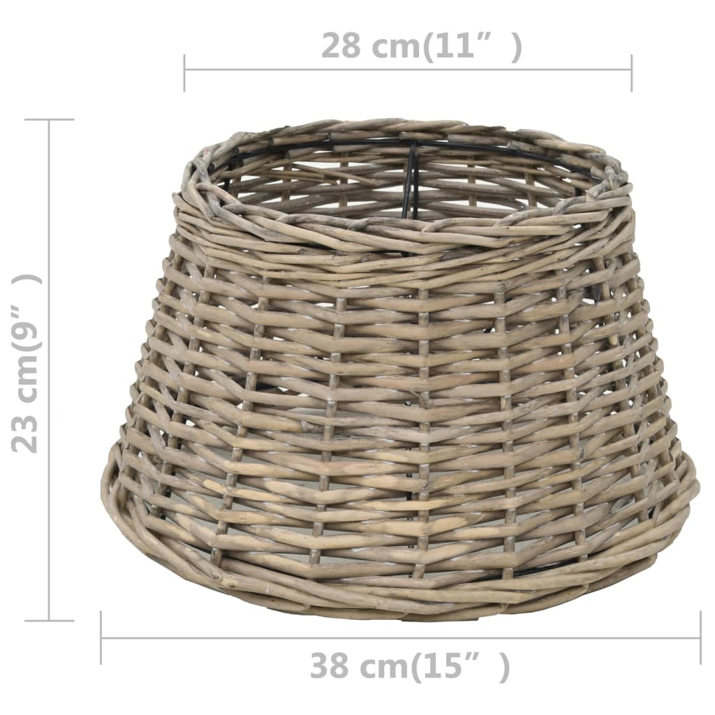 vidaXL Καπέλο Φωτιστικού Φυσικό Χρώμα 38 x 23 εκ. από Wicker