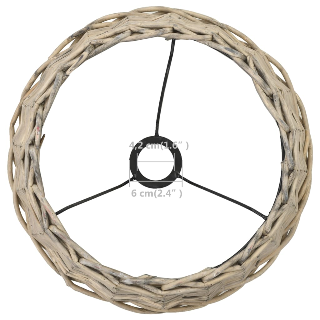 vidaXL Καπέλο Φωτιστικού Φυσικό Χρώμα 38 x 23 εκ. από Wicker