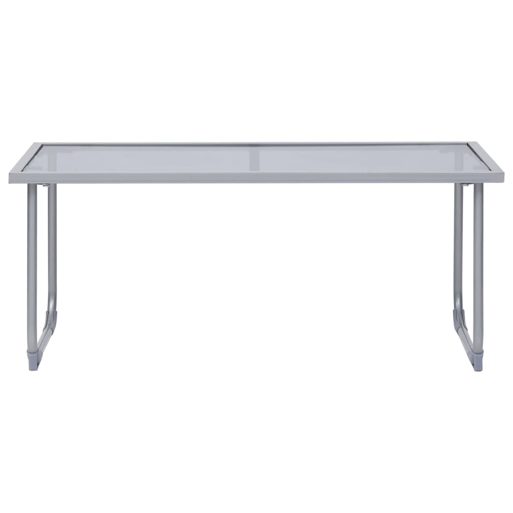 vidaXL Σαλόνι Κήπου Σετ 4 Τεμαχίων Γκρι από Ύφασμα & Ατσάλι