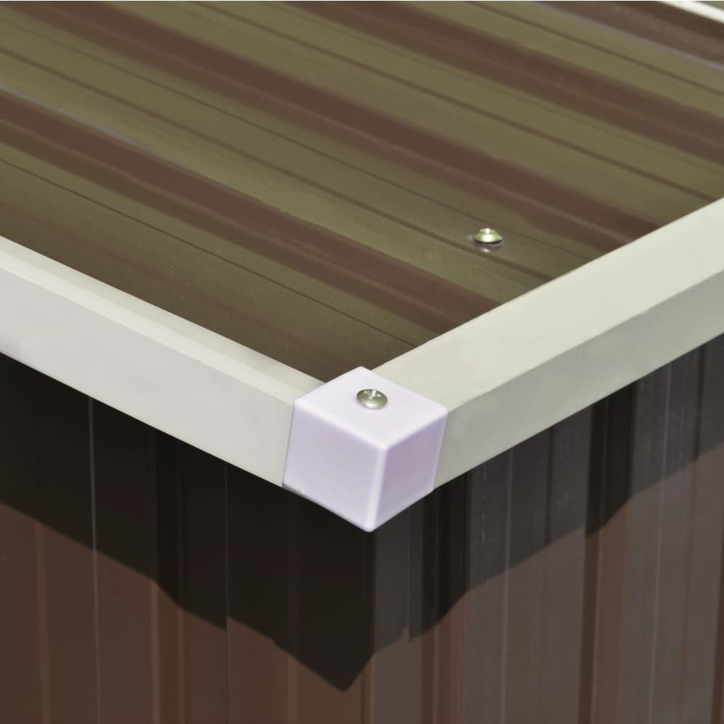 vidaXL Αποθήκη Κήπου Καφέ 257 x 298 x 178 εκ. από Μέταλλο