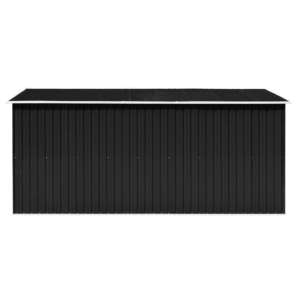 vidaXL Αποθήκη Κήπου Ανθρακί 257 x 392 x 181 εκ. από Μέταλλο