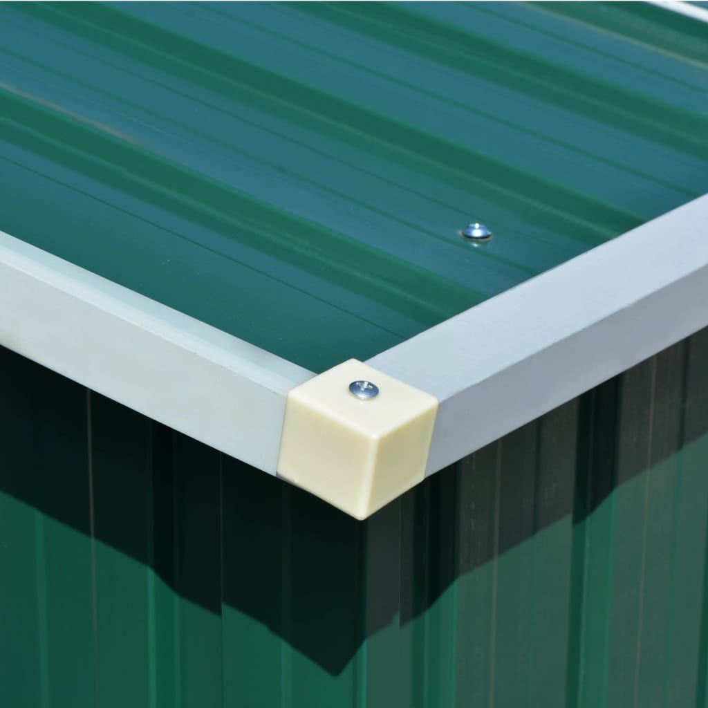 vidaXL Αποθήκη Κήπου Πράσινη 257 x 580 x 181 εκ. από Μέταλλο