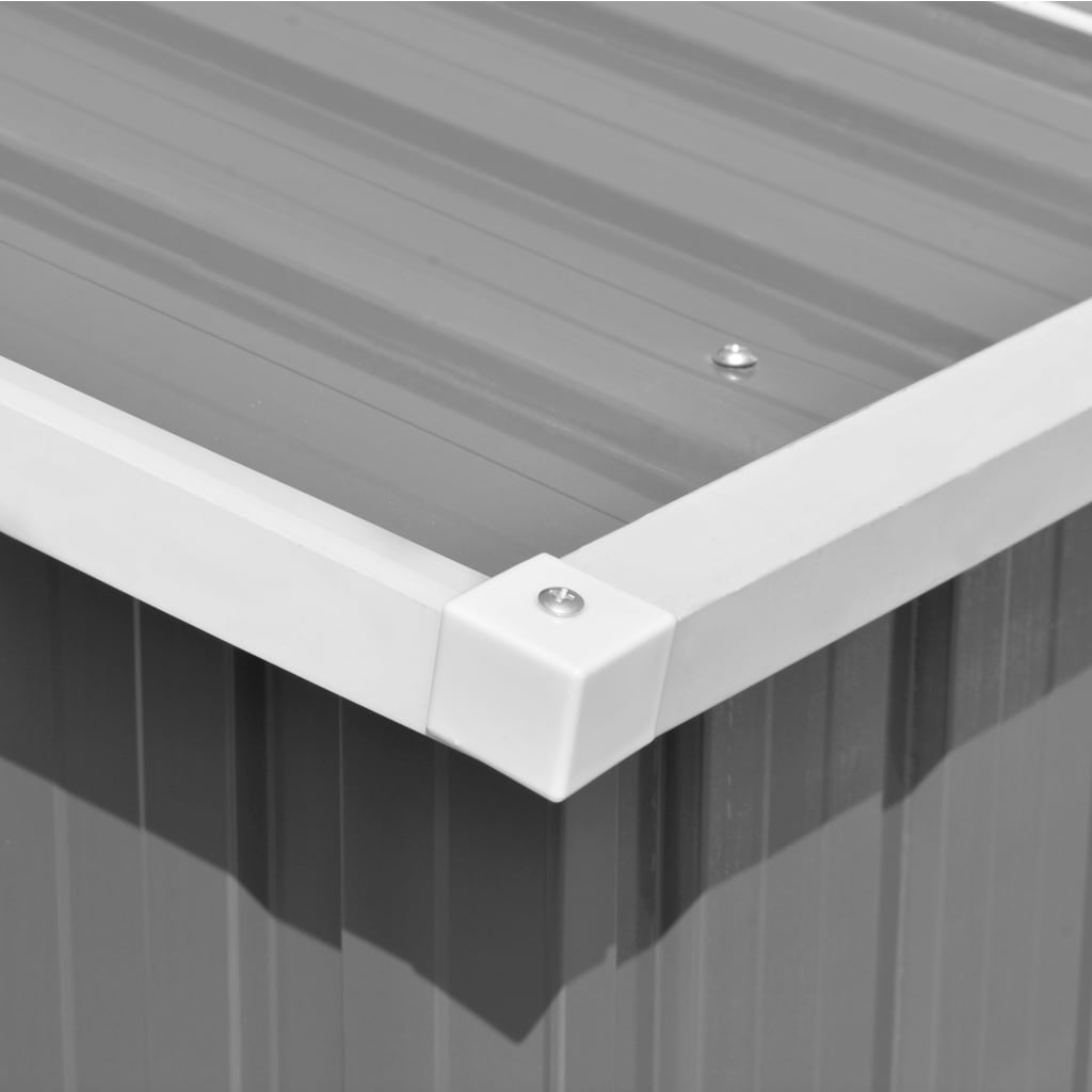 vidaXL Αποθήκη Κήπου Γκρι 257 x 580 x 181 εκ. από Μέταλλο