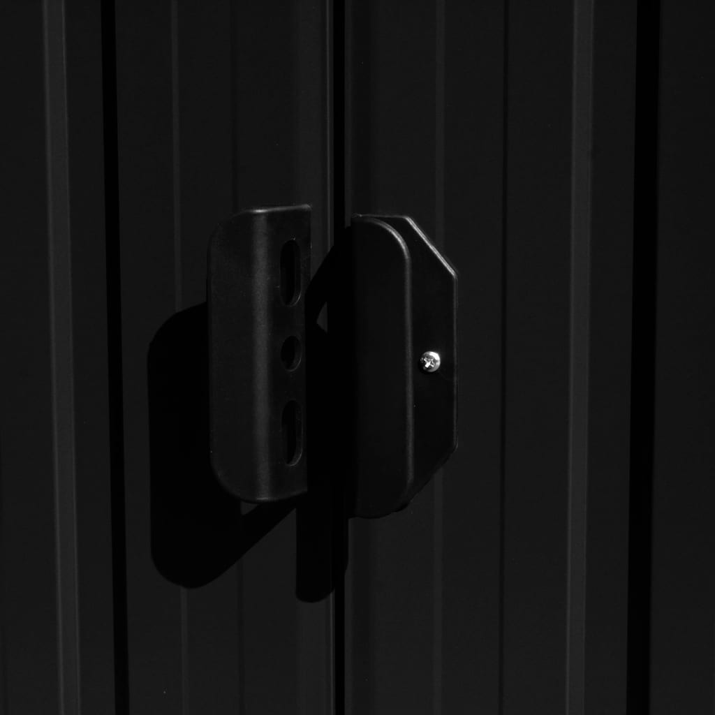 vidaXL Αποθήκη Κήπου Ανθρακί 257 x 580 x 181 εκ. από Μέταλλο