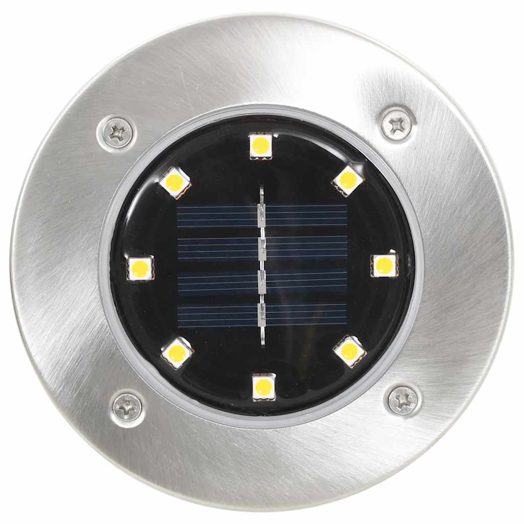 vidaXL Σποτ Ηλιακά Χωνευτά - Καρφωτά LED 8 τεμ. Θερμό Λευκό
