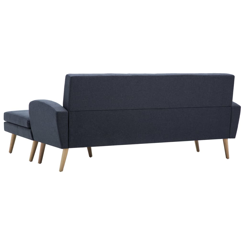 vidaXL Καναπές Γωνιακός Σκούρο Γκρι 186 x 136 x 79 εκ. Υφασμάτινος