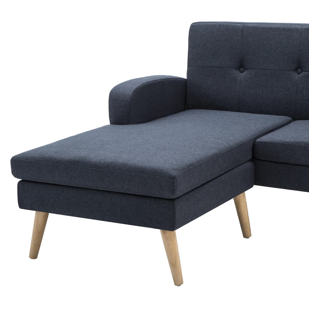 vidaXL Καναπές Γωνιακός Σκούρο Γκρι 186 x 136 x 79 εκ. Υφασμάτινος