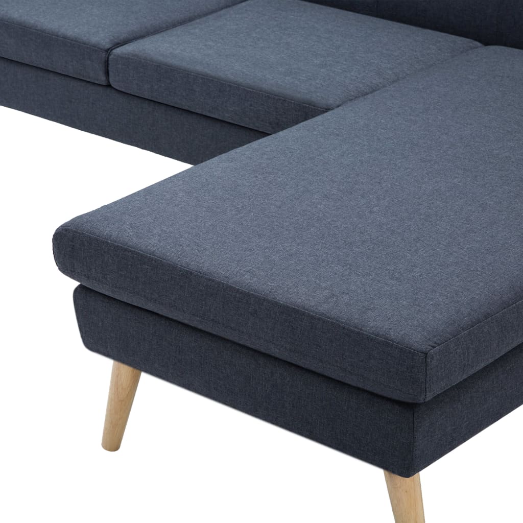 vidaXL Καναπές Γωνιακός Σκούρο Γκρι 186 x 136 x 79 εκ. Υφασμάτινος